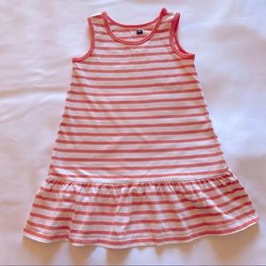 Tea Collection Orange Striped Drop Waist Sundress
